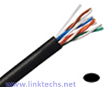 C5CMX-414BK- CAT5E CMX Outdoor Cable UTP UV Protection 1000' Black