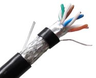 CAT5E Direct Burial Outdoor Bulk Ethernet Cable, Solid Copper Dual Shielded, 24AWG 1000FT