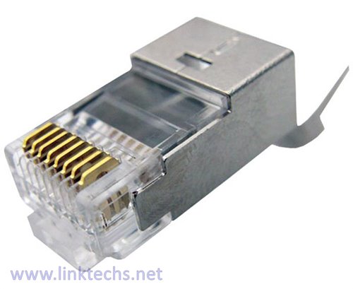 Primus CablePack of 100- CN1-7902-8C6AS - RJ45 Connectors for Cat6, Cat6a,  and Cat7 Cable, Solid or Stranded Cable, Shielded (UL) - Link Technologies,  Inc.