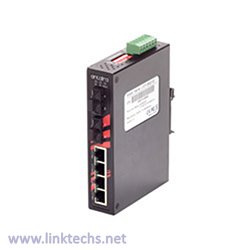 LNX-0602-S3  6-Port Industrial Unmanaged Ethernet Switch, w/2*100Fx (SC) Single-mode 30Km
