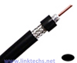 LMR Type MIG-195 Low Loss RF 195 Coax Cable Solid BC, Foil+95% TC Braid 1000’ Black
