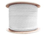 RG6 Coaxial Cable, Dual Shield Plenum, 18 AWG CCS, CMP, 75% AL Braiding and 100% AL Foil Shield, White, 1000ft