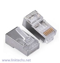Shielded RJ45 Connectors-Solid- 50 Pack